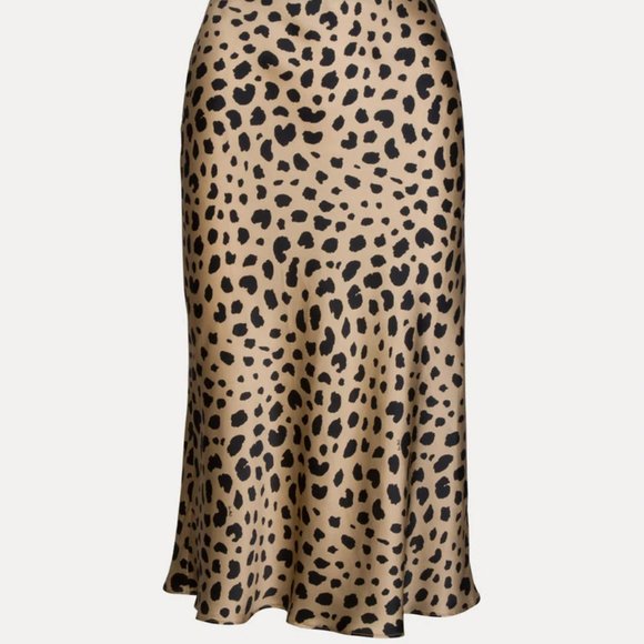 Realisation Par Dresses & Skirts - Réalisation Par Naomi Leopard Midi Slip Skirt